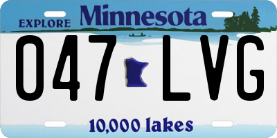 MN license plate 047LVG