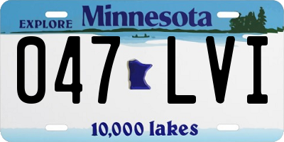 MN license plate 047LVI