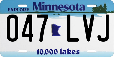MN license plate 047LVJ
