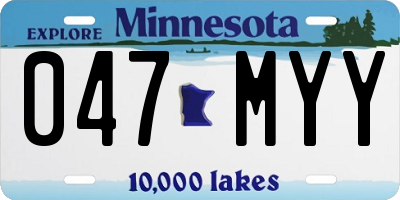 MN license plate 047MYY
