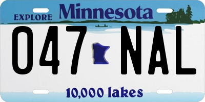 MN license plate 047NAL