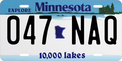 MN license plate 047NAQ