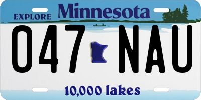 MN license plate 047NAU