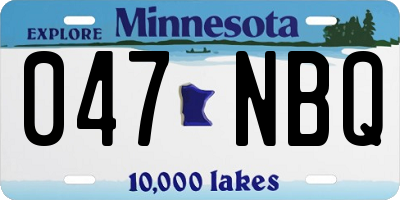 MN license plate 047NBQ