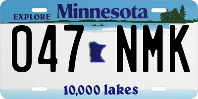 MN license plate 047NMK