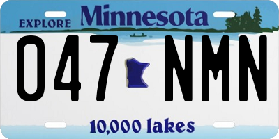 MN license plate 047NMN