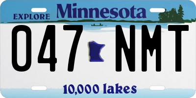 MN license plate 047NMT