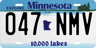 MN license plate 047NMV