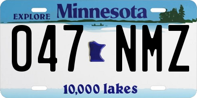 MN license plate 047NMZ