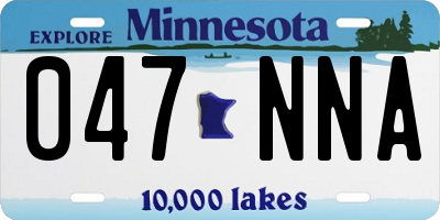 MN license plate 047NNA
