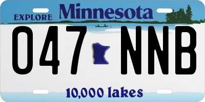 MN license plate 047NNB