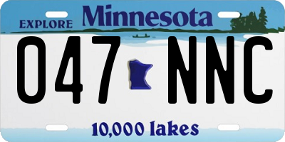 MN license plate 047NNC