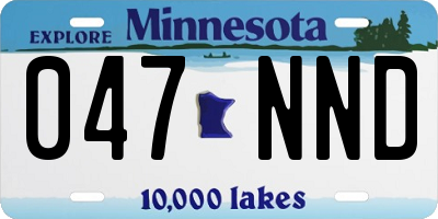 MN license plate 047NND