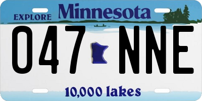 MN license plate 047NNE