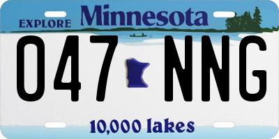 MN license plate 047NNG