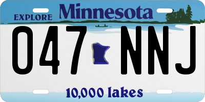MN license plate 047NNJ