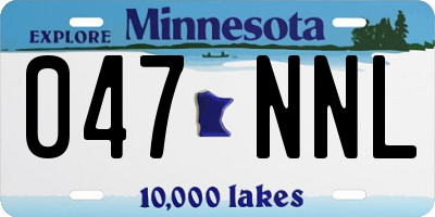 MN license plate 047NNL