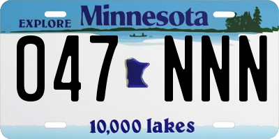 MN license plate 047NNN