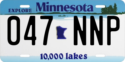 MN license plate 047NNP