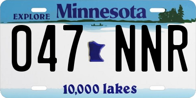 MN license plate 047NNR