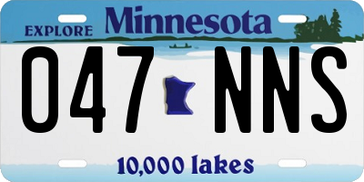 MN license plate 047NNS