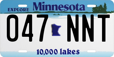 MN license plate 047NNT