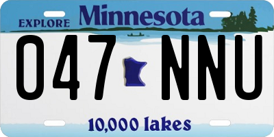 MN license plate 047NNU
