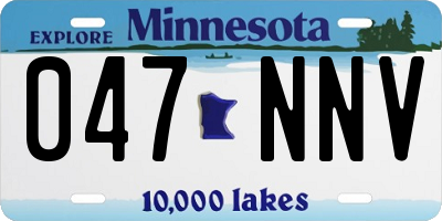 MN license plate 047NNV