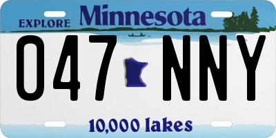 MN license plate 047NNY