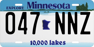 MN license plate 047NNZ
