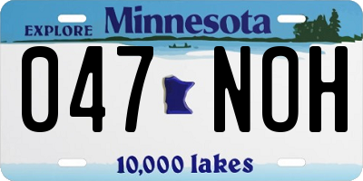 MN license plate 047NOH