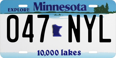 MN license plate 047NYL