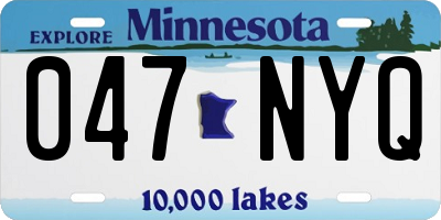 MN license plate 047NYQ