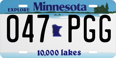 MN license plate 047PGG