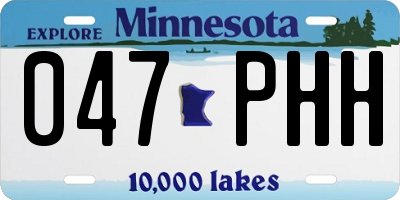 MN license plate 047PHH