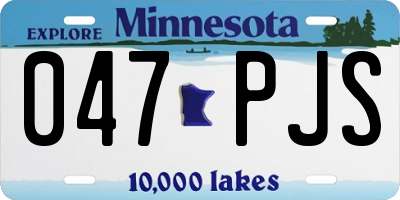 MN license plate 047PJS