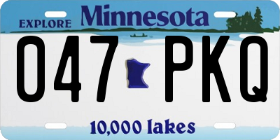 MN license plate 047PKQ