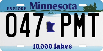 MN license plate 047PMT