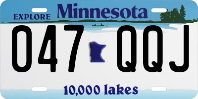MN license plate 047QQJ