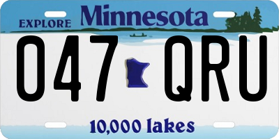 MN license plate 047QRU