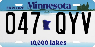 MN license plate 047QYV