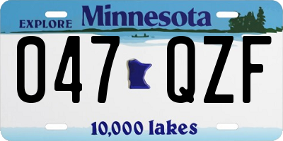 MN license plate 047QZF