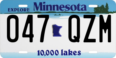 MN license plate 047QZM