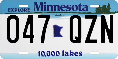 MN license plate 047QZN