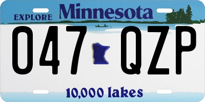 MN license plate 047QZP