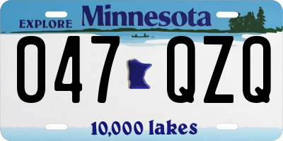 MN license plate 047QZQ