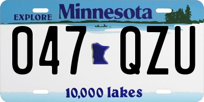 MN license plate 047QZU