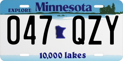 MN license plate 047QZY