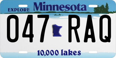 MN license plate 047RAQ