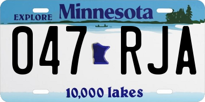 MN license plate 047RJA